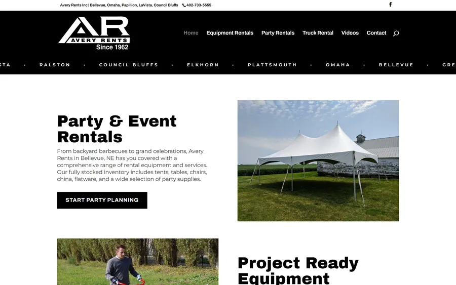 Avery Rents website