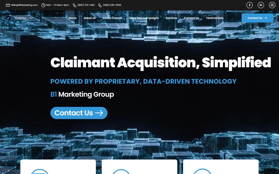 B1 Marketing Group website