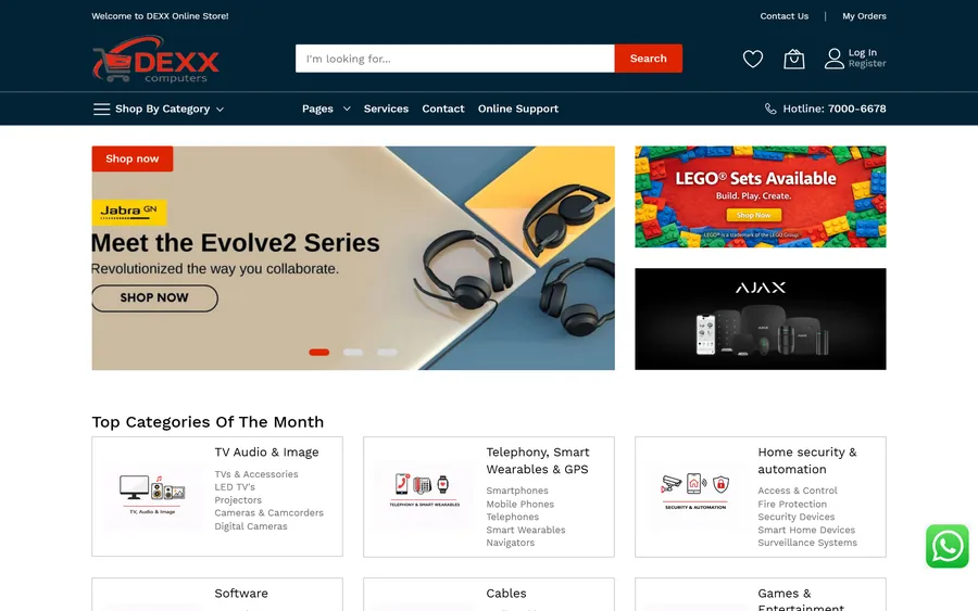 DEXX Computers website