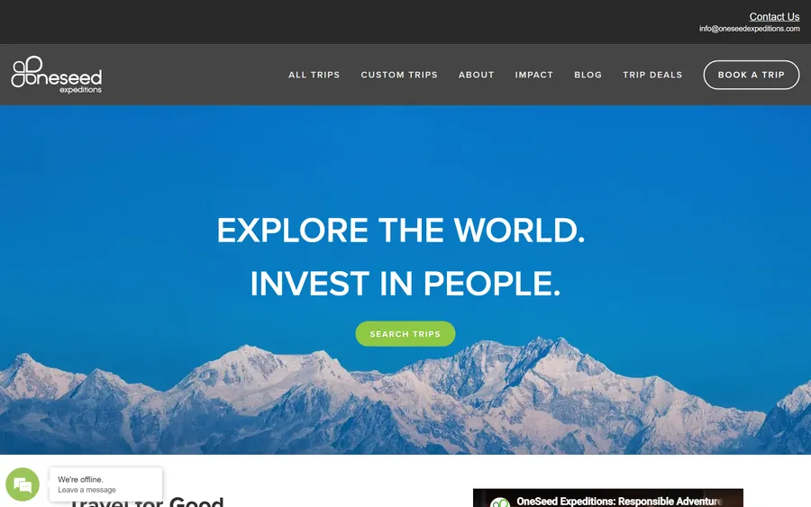 OneSeed Expeditions website