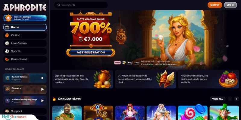 Aphrodite casino service clientèle à France